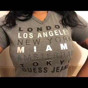 GUESS 3 FOR $30 Heather Grey Printed Tee